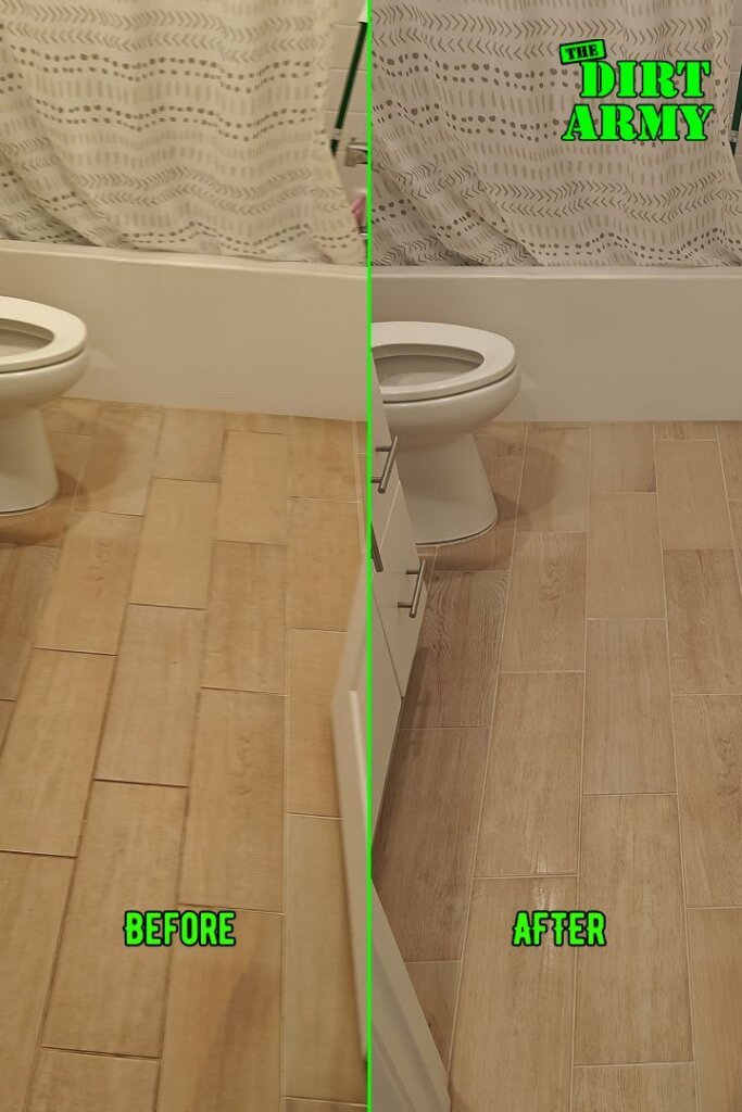 shower tile and bathroom grout cleaning the dirt army