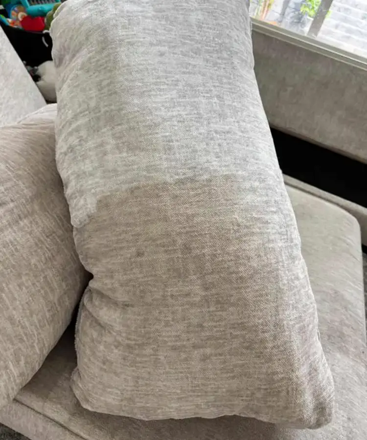 Upholstery Cleaning in Winchester 8 Severe pet dander and dark stain extraction during an upholstery cleaning in winchester