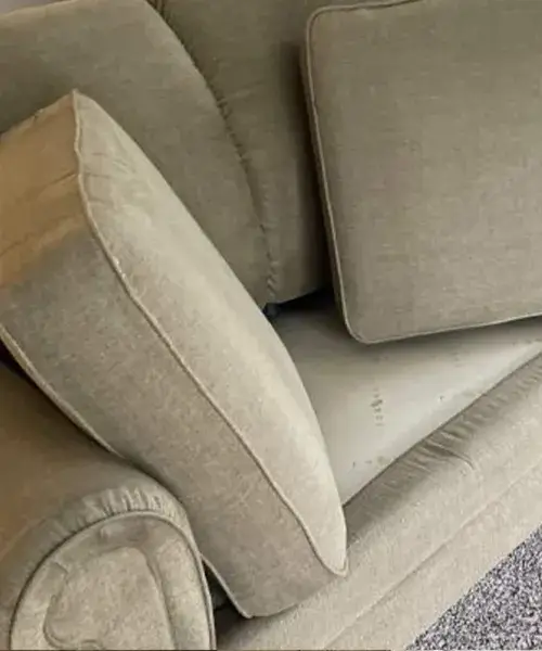 Revealing hidden stains on a couch base during intensive upholstery cleaning in Lake Elsinore