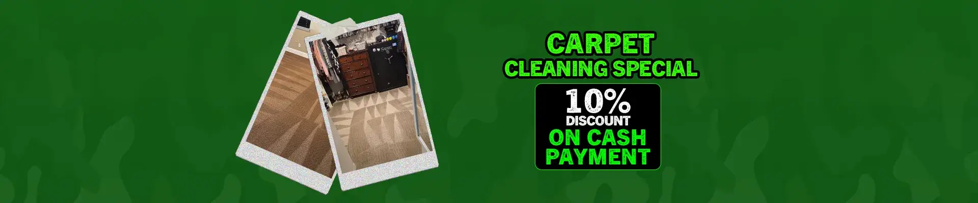 the dirt army 10% off cash payment offer banner