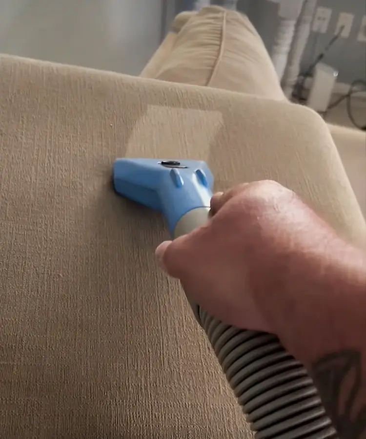 Upholstery Cleaning in San Jacinto 7 Certified technicians providing expert upholstery cleaning in San Jacinto using hot water extraction